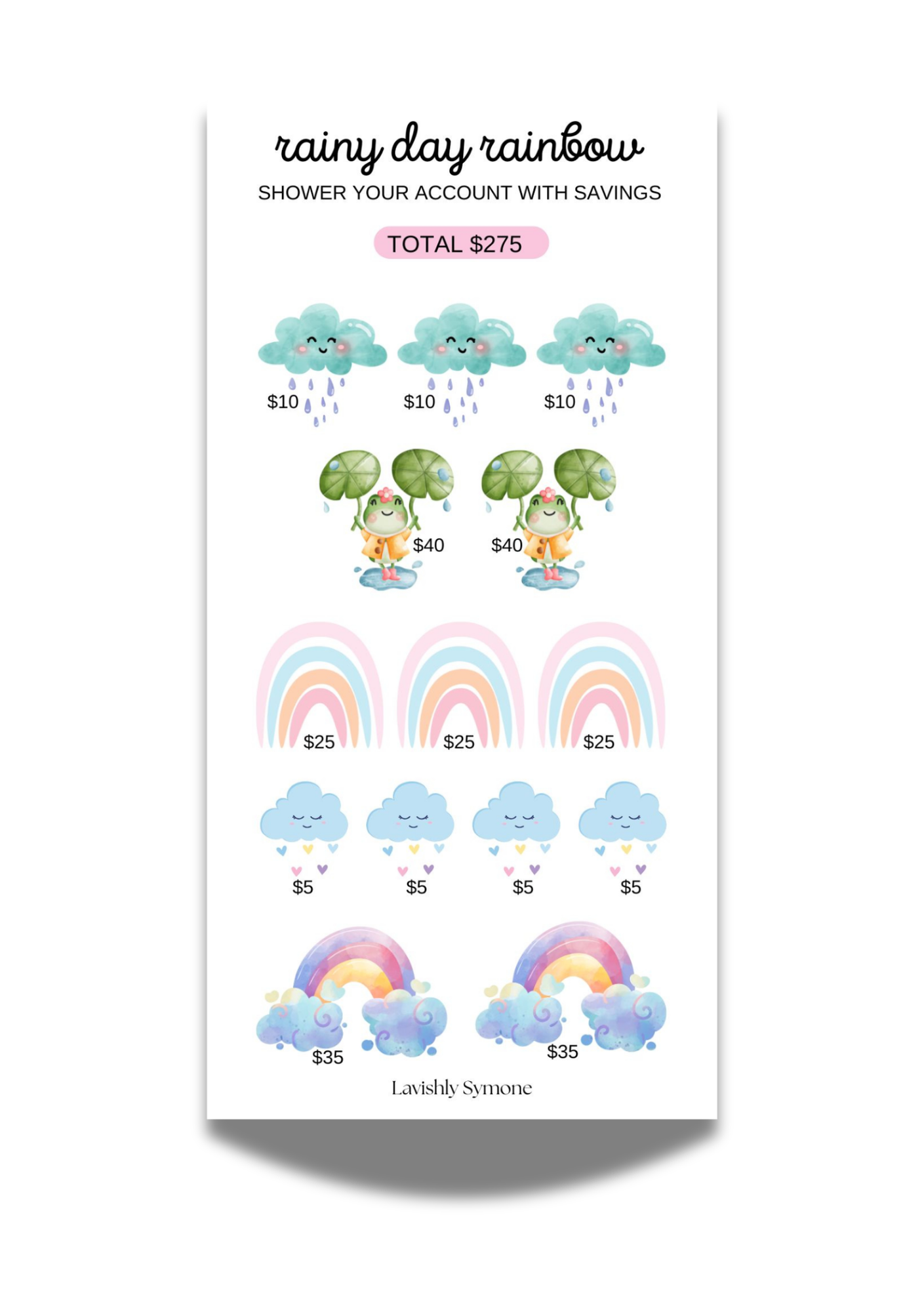 Rainy Day & Rainbows| Saving Challenge