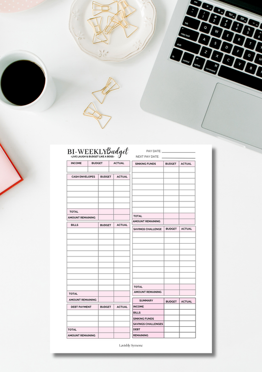 Bi-Weekly Budget Template | Digital Download