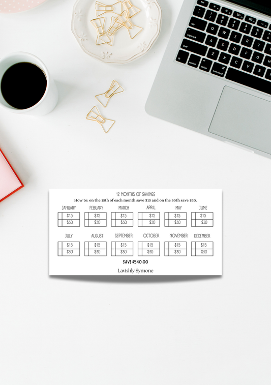 12 Months Saving Challenge