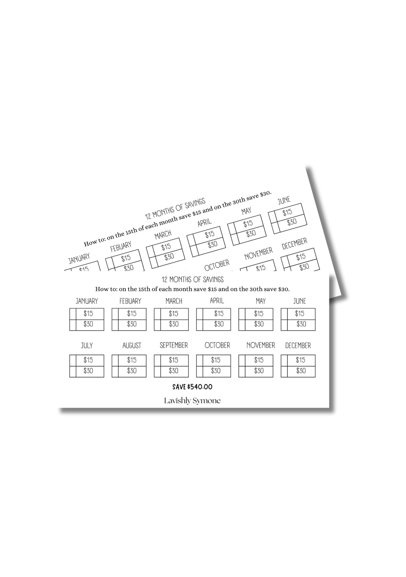 12 Months Saving Challenge