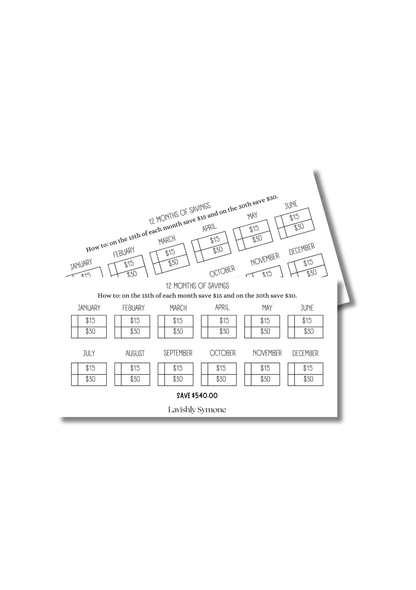 12 Months Saving Challenge