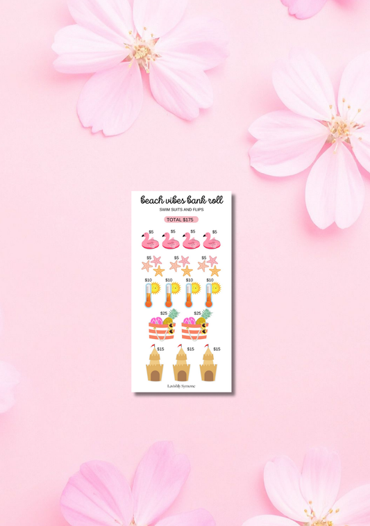 Beach Vibes Bank Roll | Saving Challenge