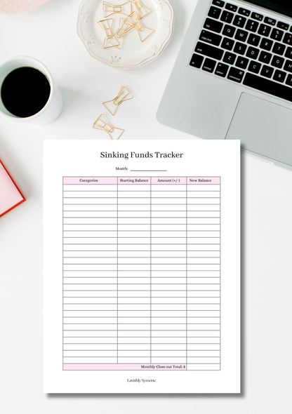 Sinking Fund Tracker (Theme 2) | Digital Download