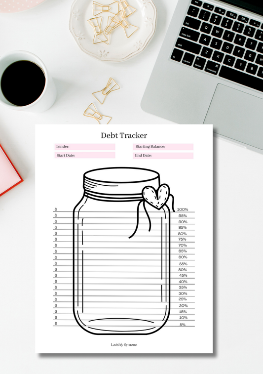 Mason Jar Debt Tracker | Digital Download