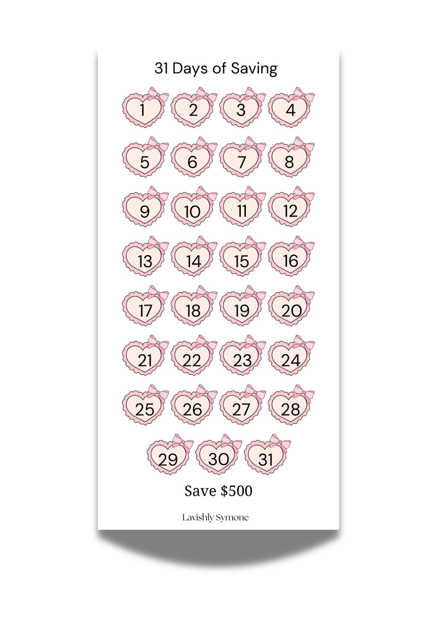 31 Day of Savings | Saving Challenge