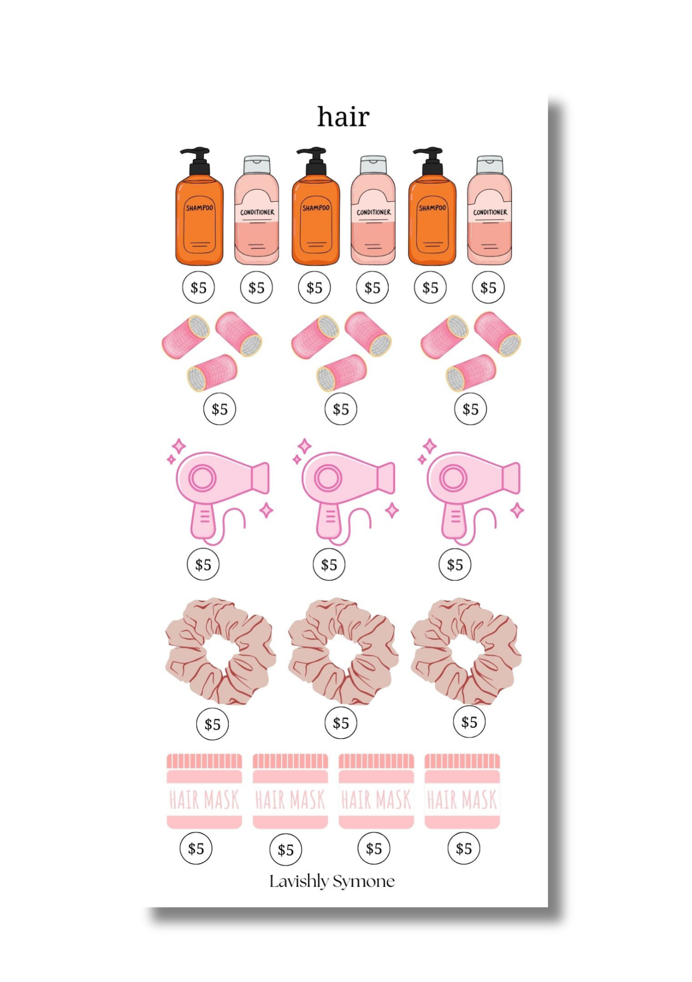 Hair Fund Saving Challenge | Self-Care | Printable Savings Tracker