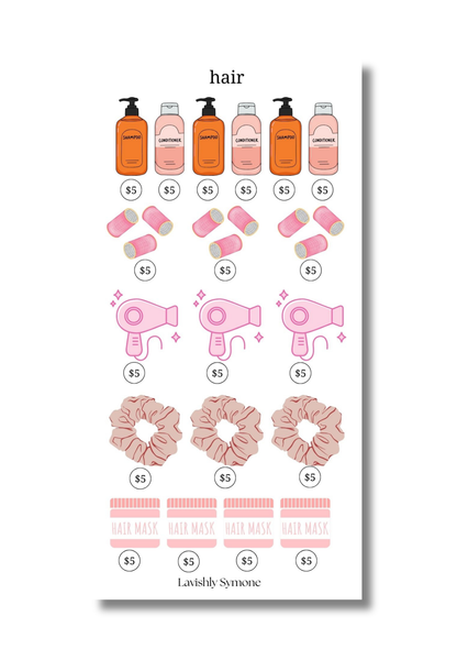 Hair Fund Saving Challenge | Self-Care | Printable Savings Tracker