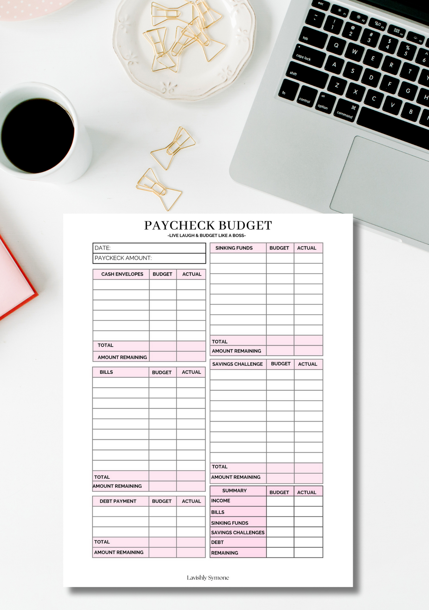 Paycheck Budget Template | Digital Download