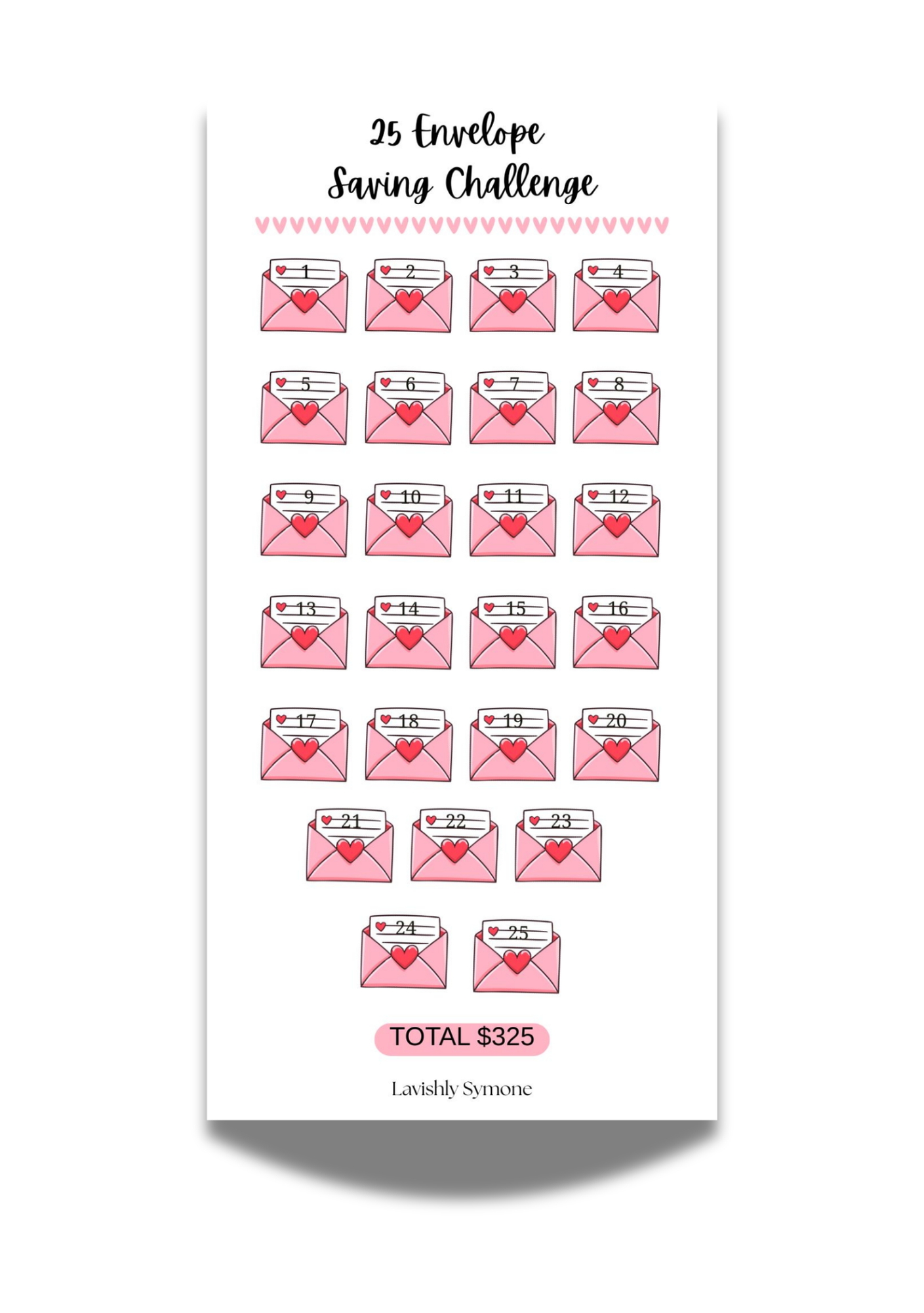 25 Envelope | Saving Challenge