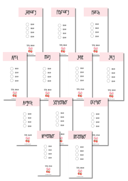 12 Months of Savings – Monthly Saving Challenge
